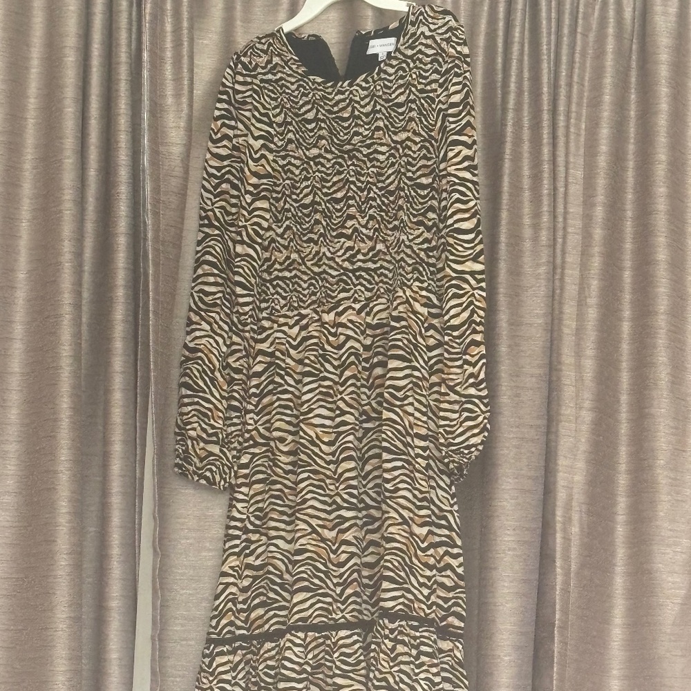 A leopard print dress